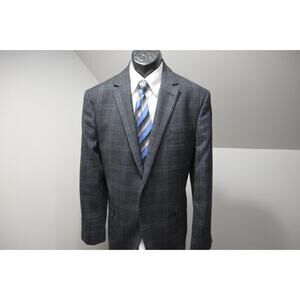 Joseph Abboud Heritage 100% Wool Blazer Wool Plaid Sports Jacket Mens Size 44 R